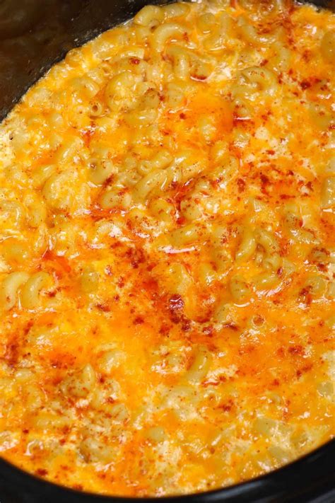 Add cooked macaroni, butter, cheese, salt, and pepper to the greased dish. . Trisha yearwood crockpot mac and cheese